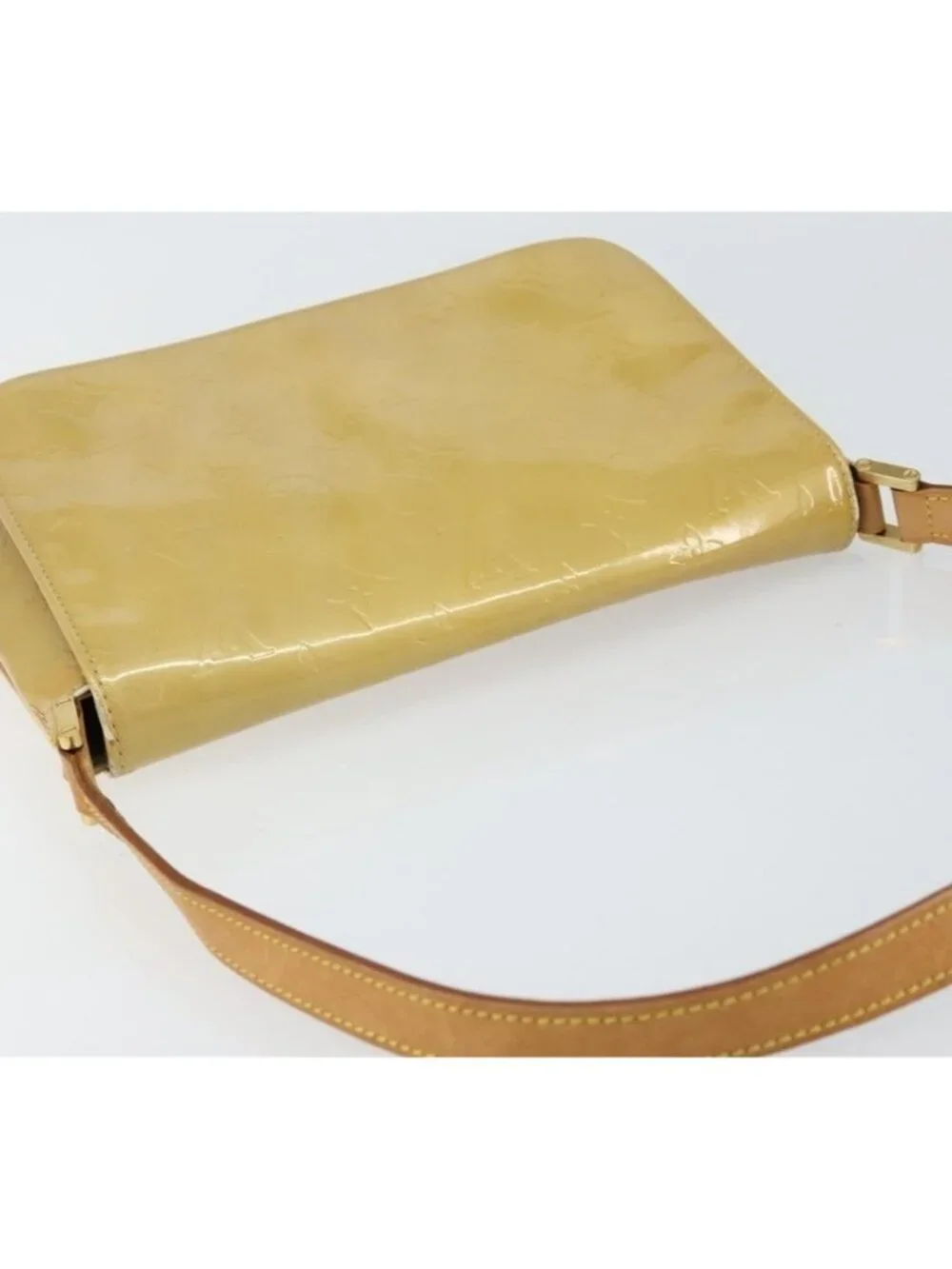 Authentic LOUIS VUITTON Monogram Vernis Thompson Street Bag Beige M91301 LV